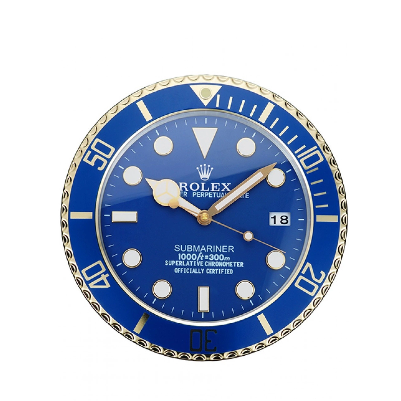 Aaa replica watch Blue Submariner Clock 622475 Wall Rolex 0818